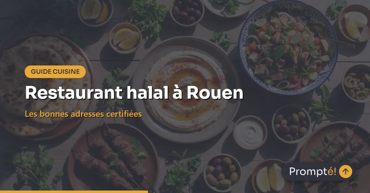 Plat de cuisine halal presente dans un restaurant halal certifie de Rouen