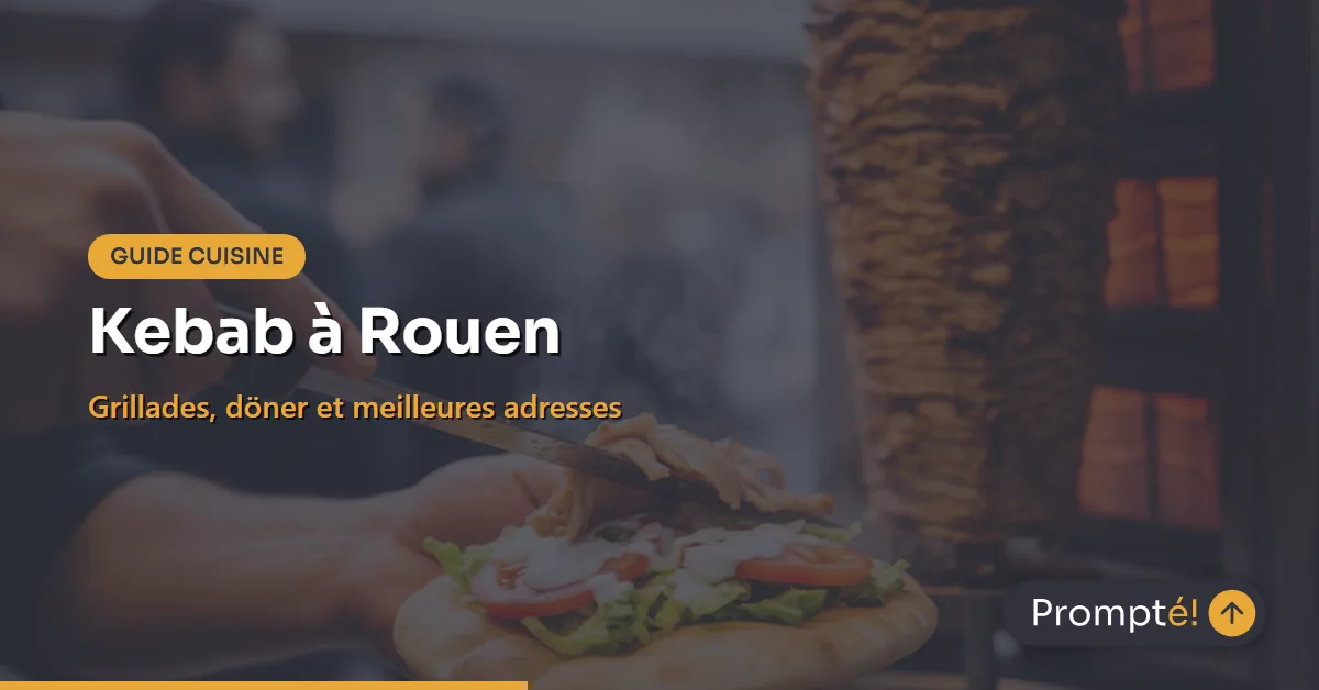 Assiette de kebab grillades et doner avec frites dans un restaurant kebab de Rouen